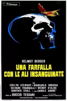 Una farfalla con le ali insanguinate